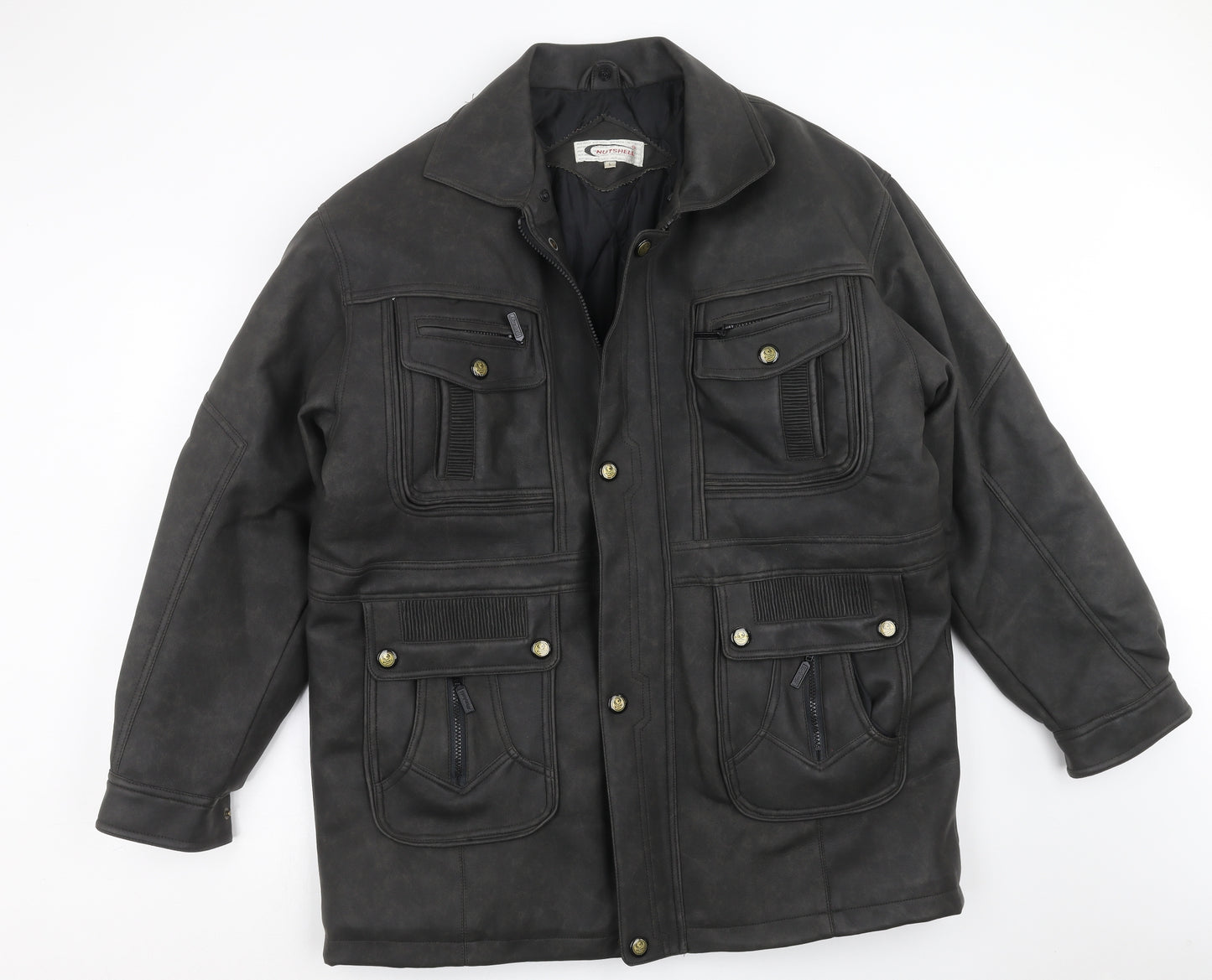 NUTSHELL Mens Black   Jacket Coat Size L