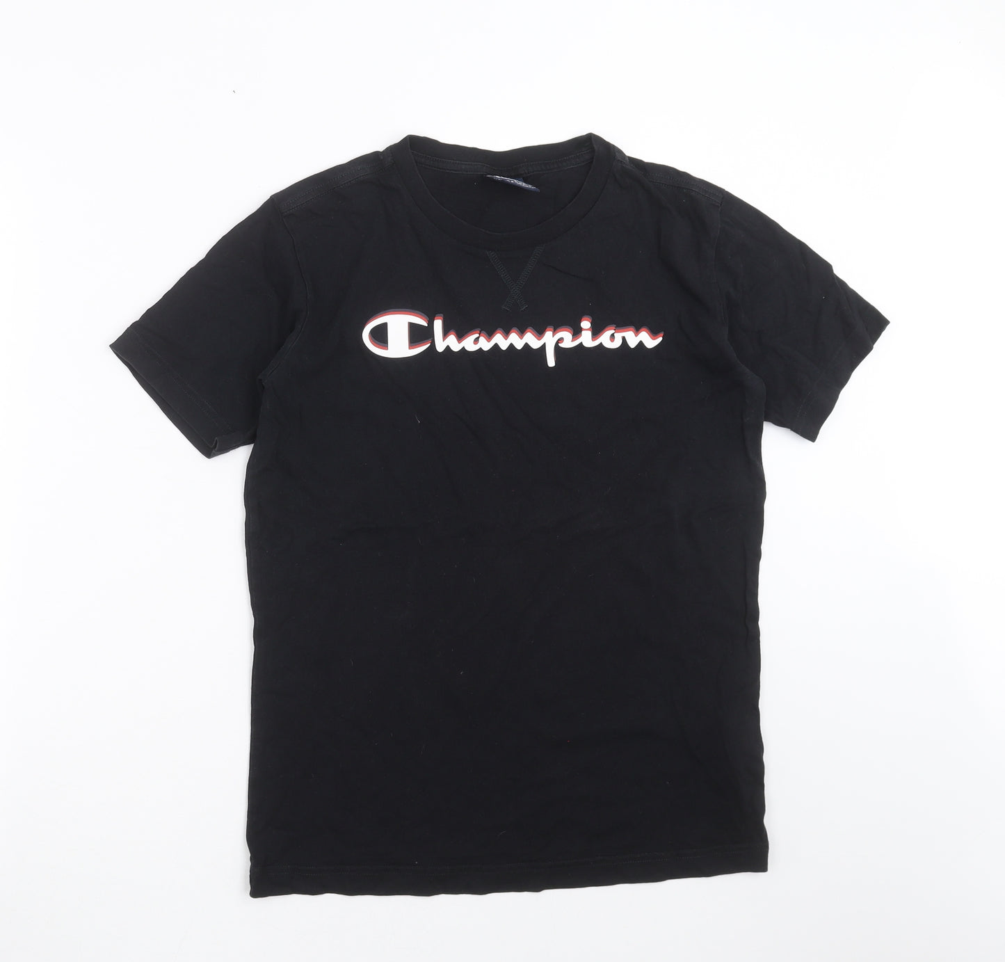 Champion Boys Black   Basic T-Shirt Size 13-14 Years