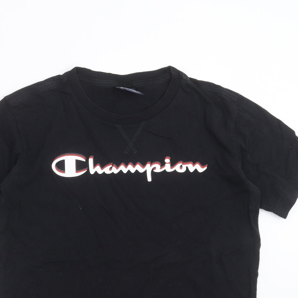 Champion Boys Black   Basic T-Shirt Size 13-14 Years
