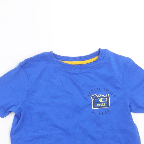George Boys Blue   Basic T-Shirt Size 3-4 Years  - little helper