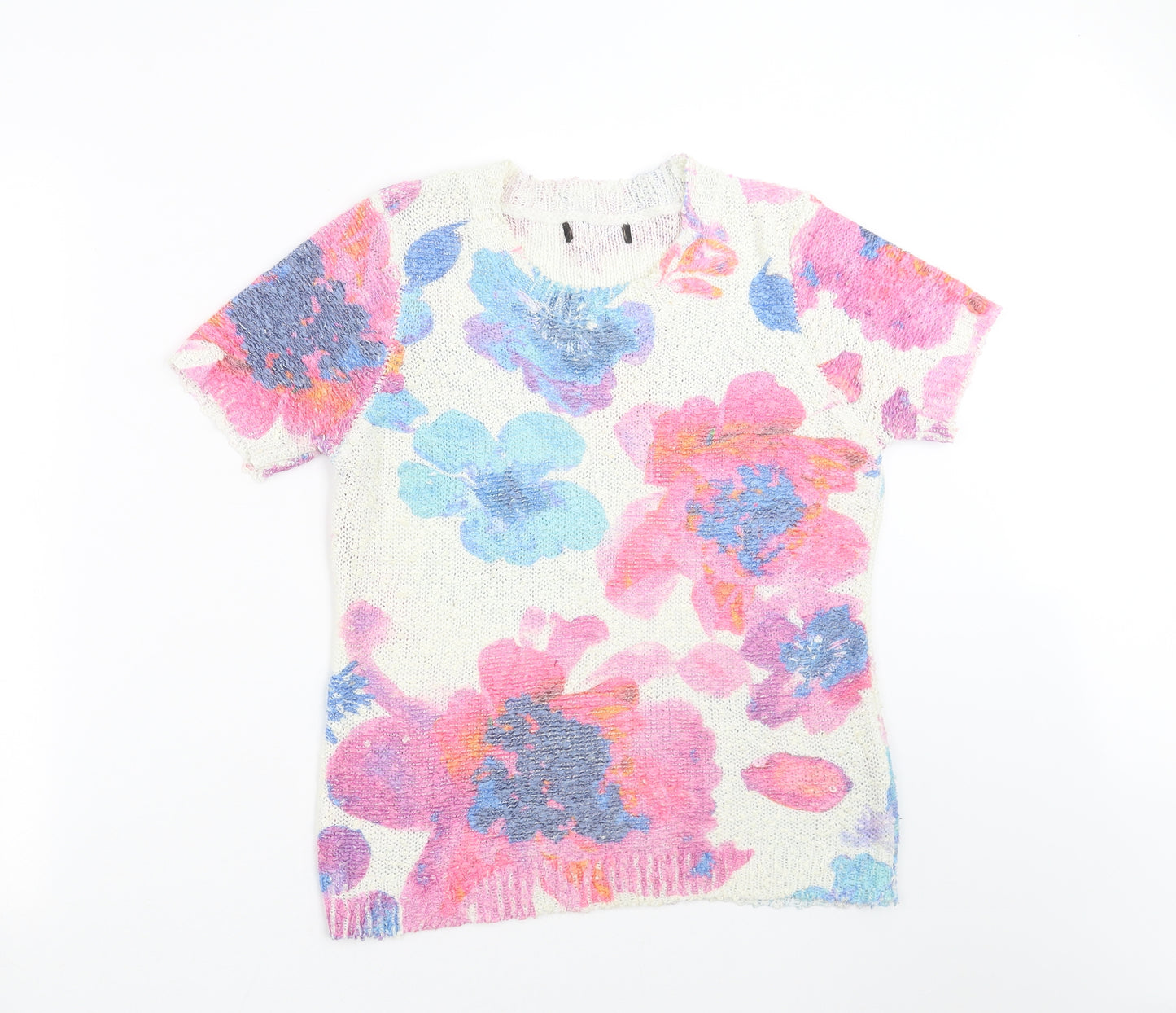 Preworn Womens Multicoloured Floral  Pullover Jumper Size S