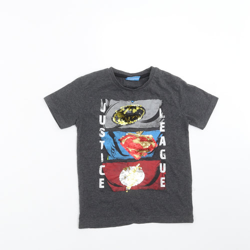 NEXT Boys Grey   Basic T-Shirt Size 4 Years  - Justice League