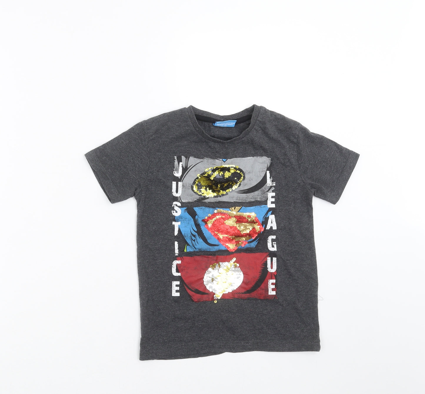NEXT Boys Grey   Basic T-Shirt Size 4 Years  - Justice League