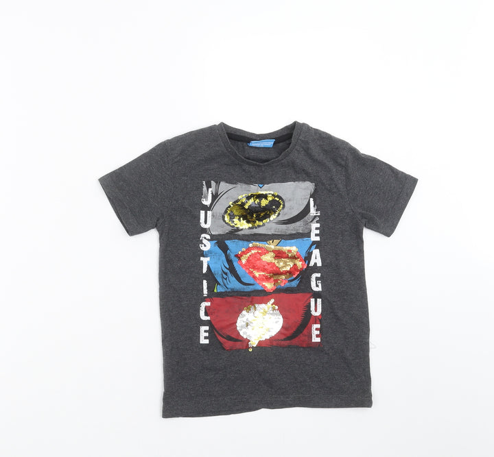 NEXT Boys Grey   Basic T-Shirt Size 4 Years  - Justice League
