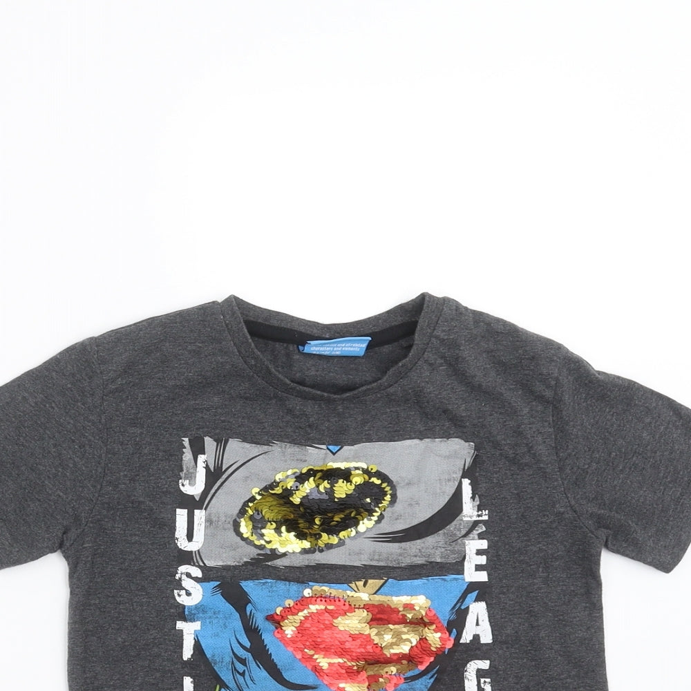 NEXT Boys Grey   Basic T-Shirt Size 4 Years  - Justice League