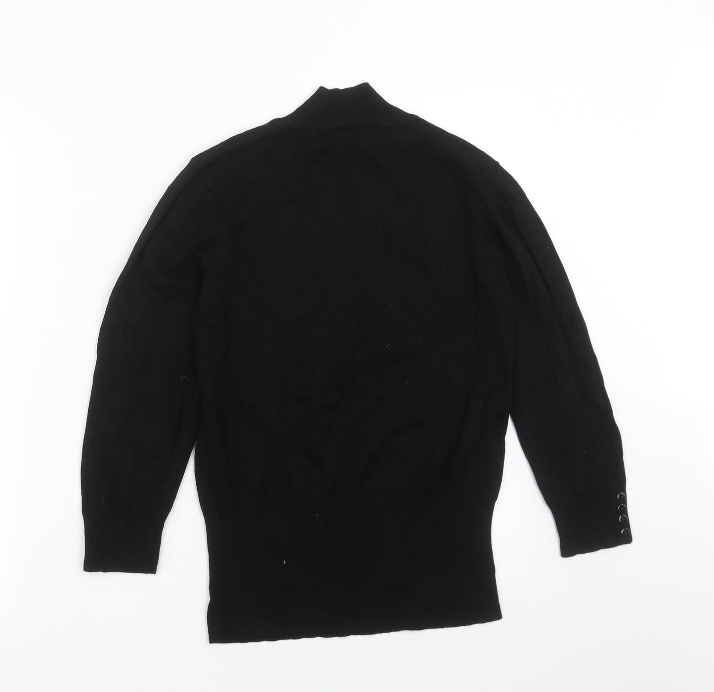 Wallis Womens Black  Knit Pullover Jumper Size 12