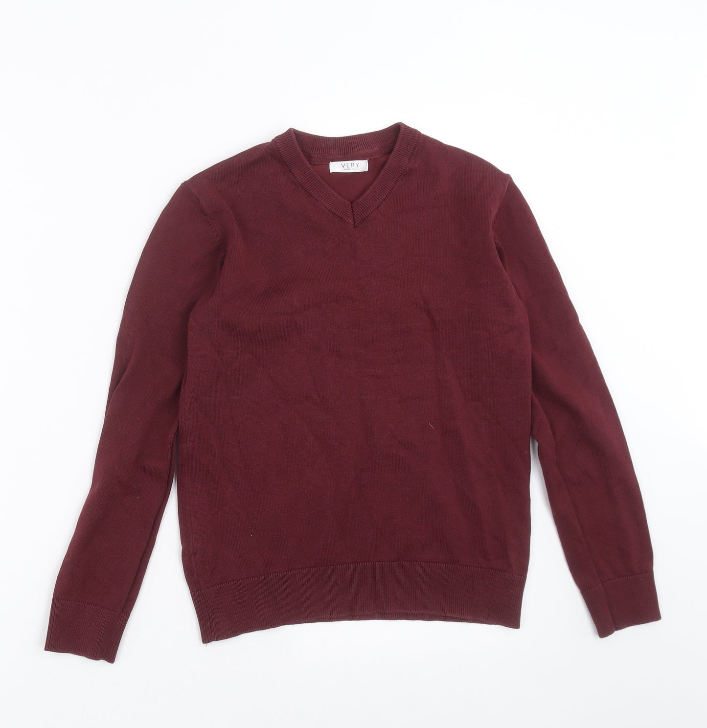 Very Boys Purple  Knit Pullover Jumper Size 10-11 Years  - burgundy schoolwear