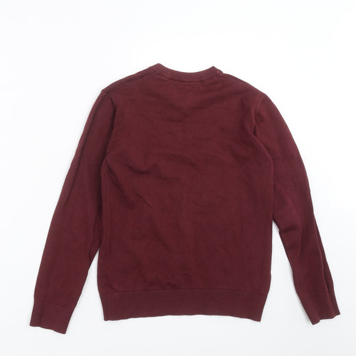 Very Boys Purple  Knit Pullover Jumper Size 10-11 Years  - burgundy schoolwear