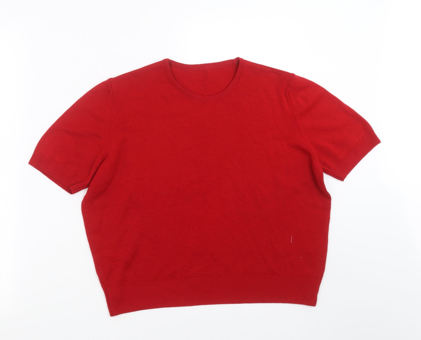 Marks and Spencer Womens Red  Knit Pullover Jumper Size 14