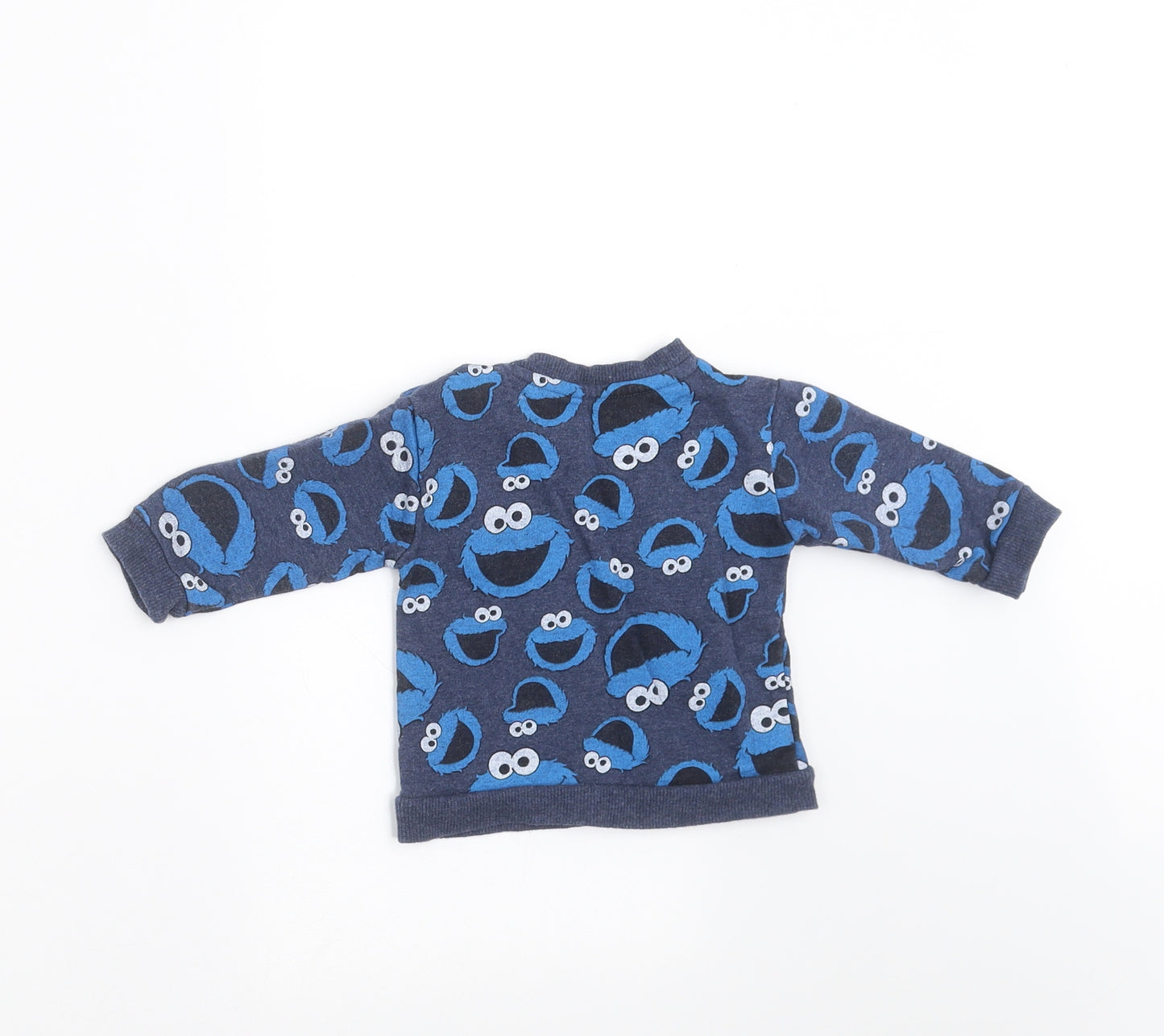 Sesame Street Baby Blue   Pullover Jumper Size 3-6 Months  - Cookie monster