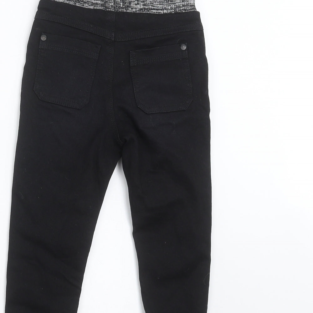 George Boys Black  Denim Straight Jeans Size 2-3 Years - jogger waist