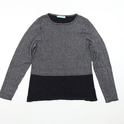 Avenue Womens Silver  Knit Pullover Jumper Size 12