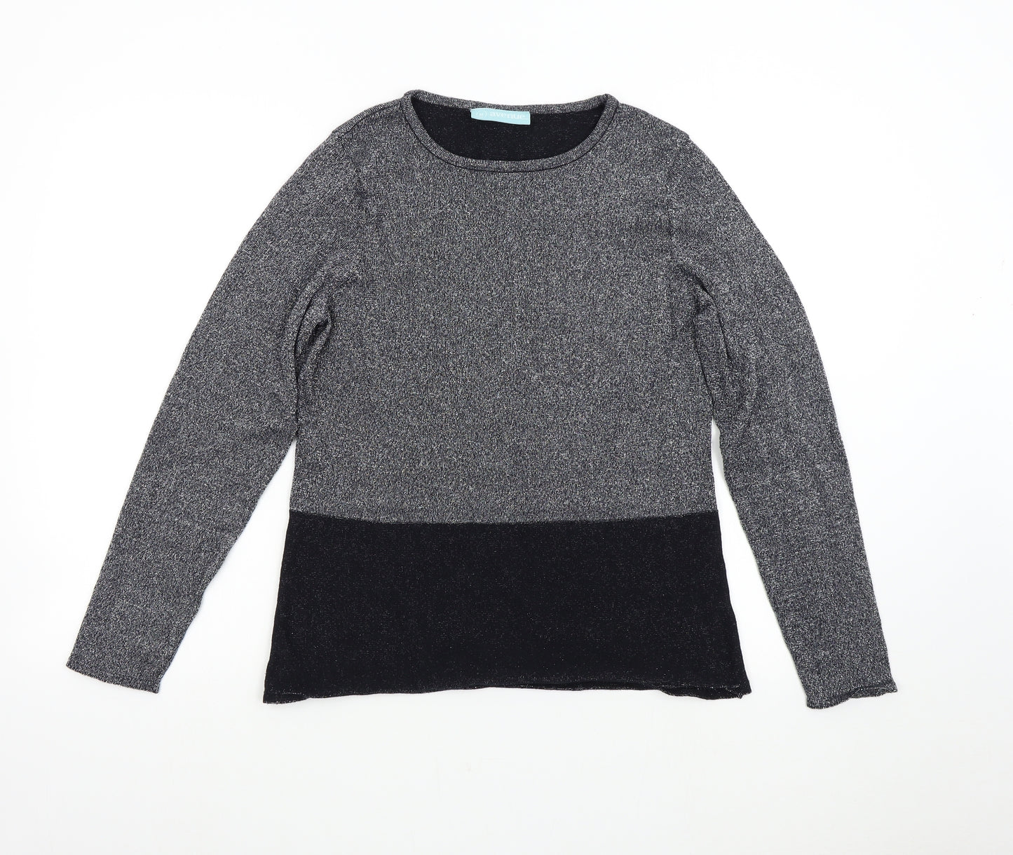 Avenue Womens Silver  Knit Pullover Jumper Size 12