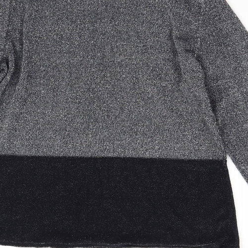 Avenue Womens Silver  Knit Pullover Jumper Size 12