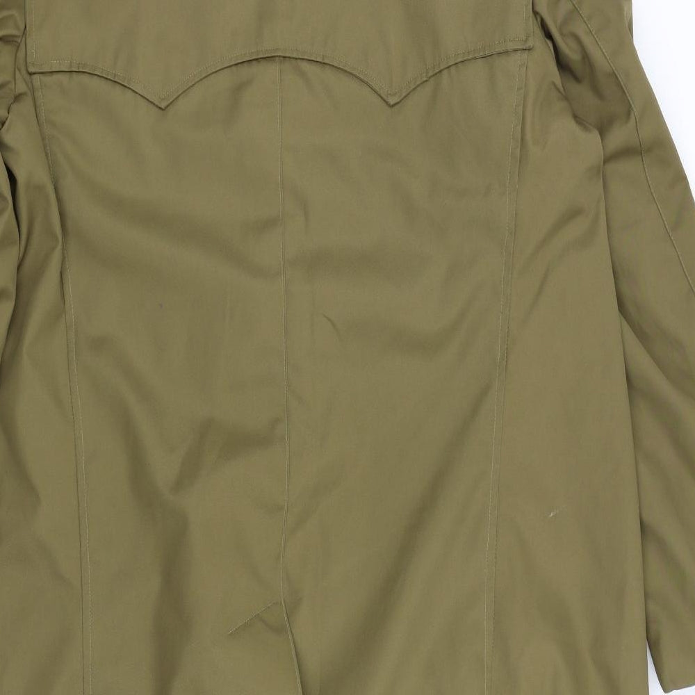 Plinc Mens Green   Trench Coat Coat Size L