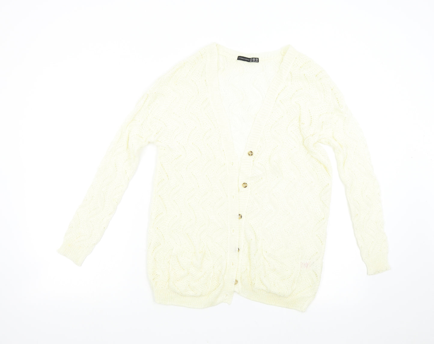 Primark Womens Ivory  Knit Cardigan Jumper Size 8