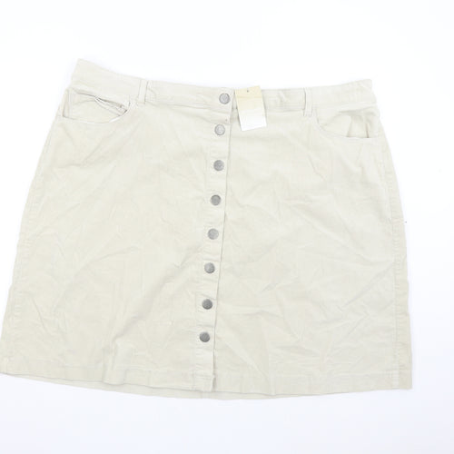 Anthology Womens Beige  Corduroy Mini Skirt Size 30