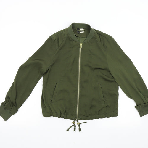 H&M Womens Green   Bomber Jacket Jacket Size 8