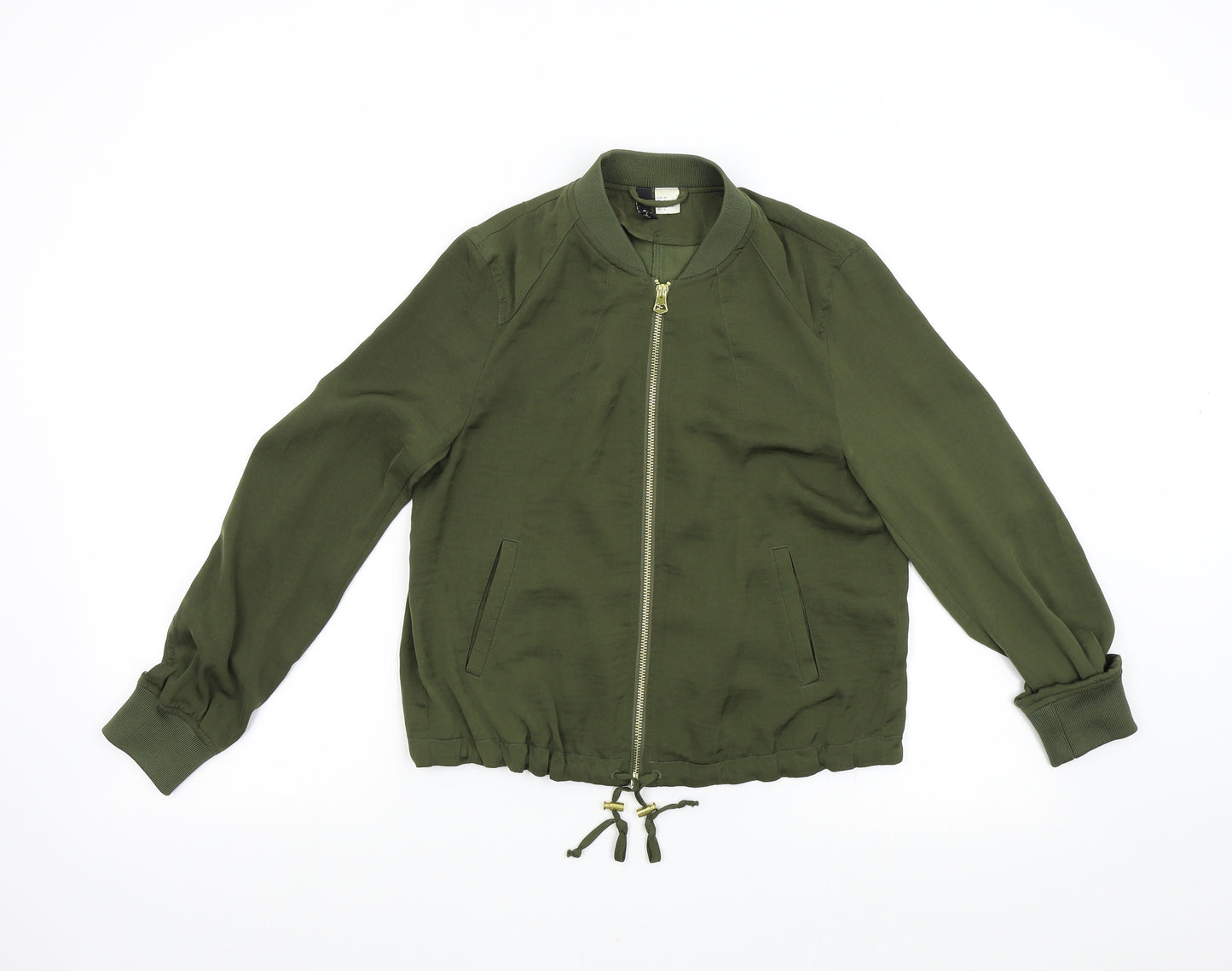 H&M Womens Green   Bomber Jacket Jacket Size 8