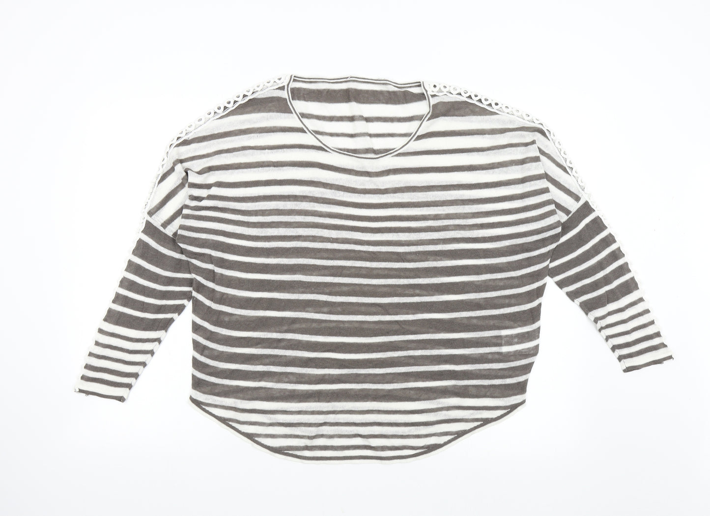 Preworn Womens Multicoloured Striped  Pullover Jumper Size L