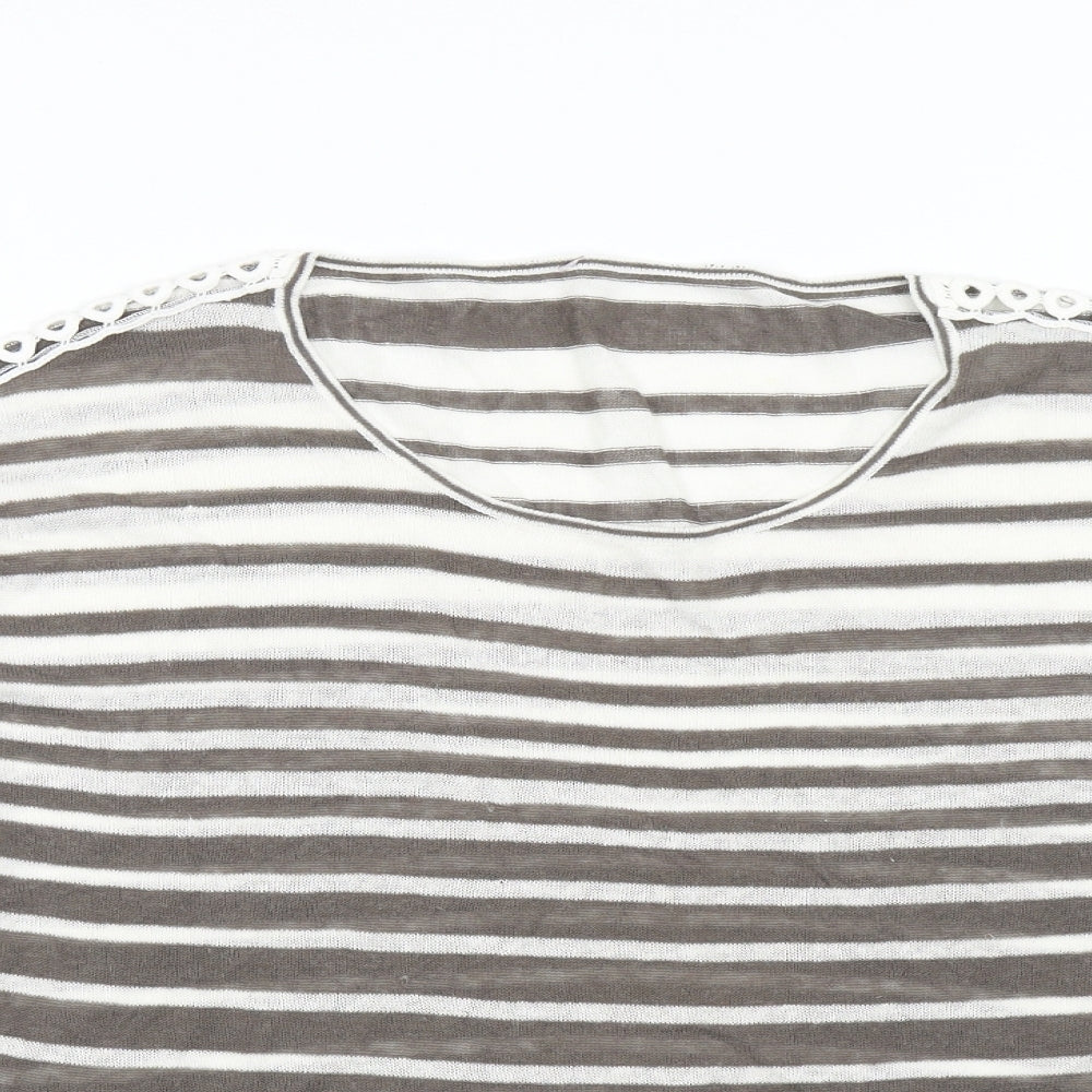 Preworn Womens Multicoloured Striped  Pullover Jumper Size L