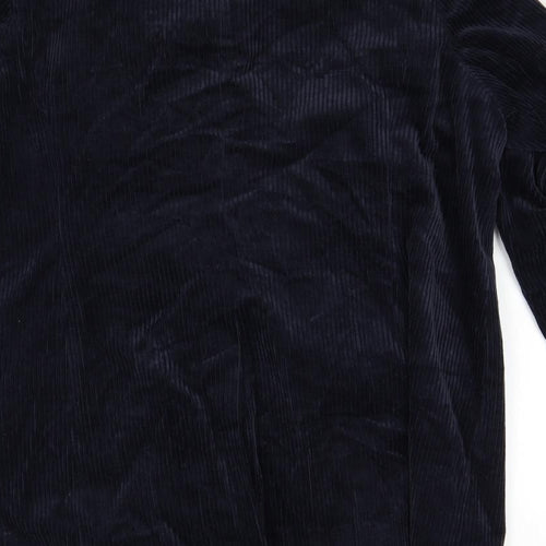 M&S Womens Blue  Corduroy Overcoat Coat Size 20