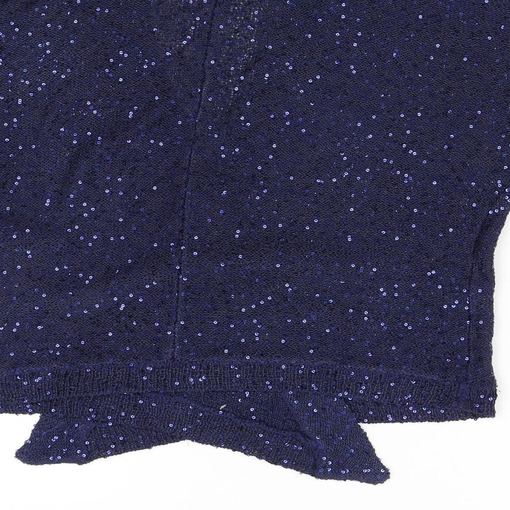 Roman Womens Blue  Knit Cardigan Jumper Size 14