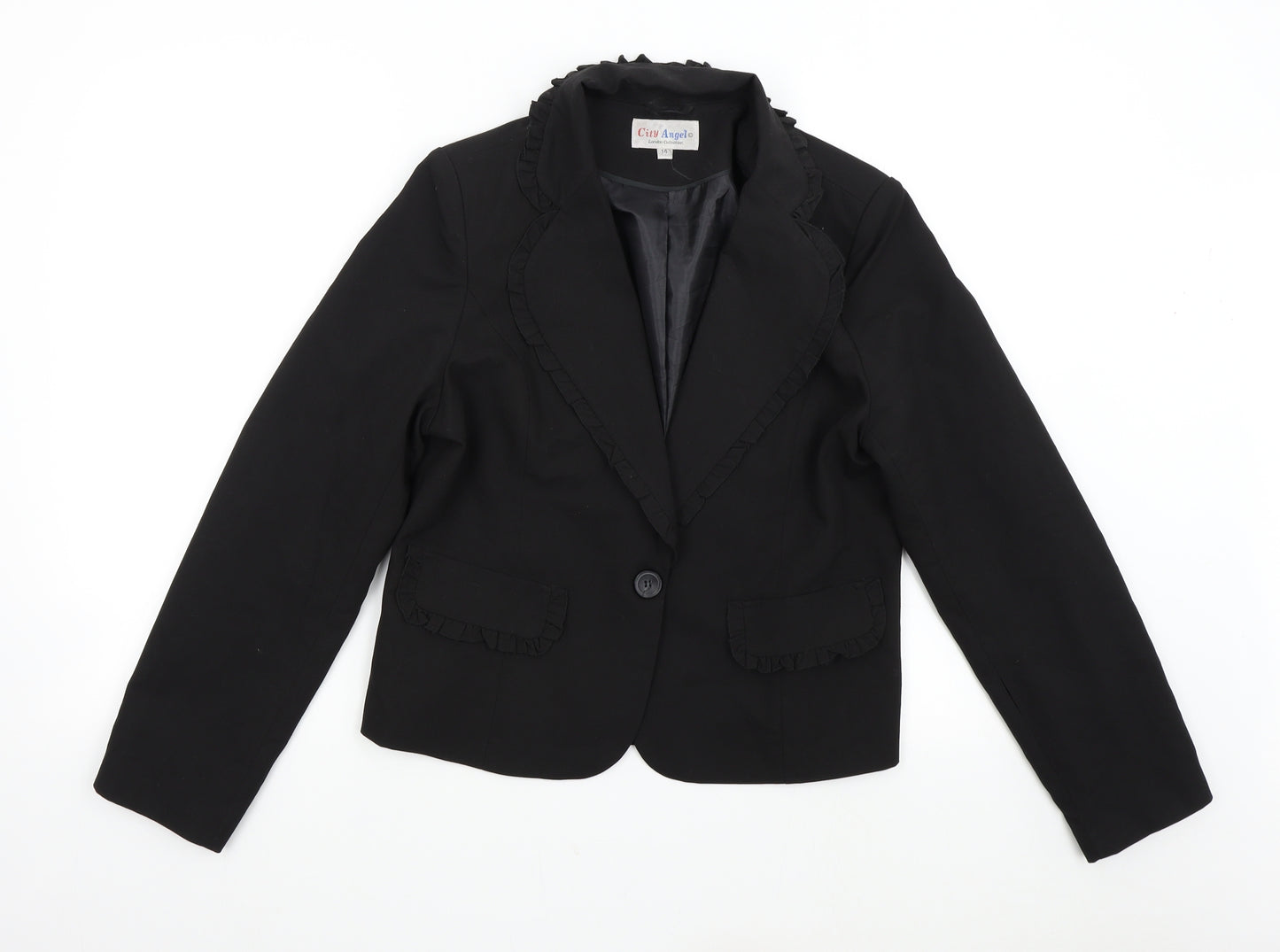 City Angel Womens Black   Jacket Suit Jacket Size 14
