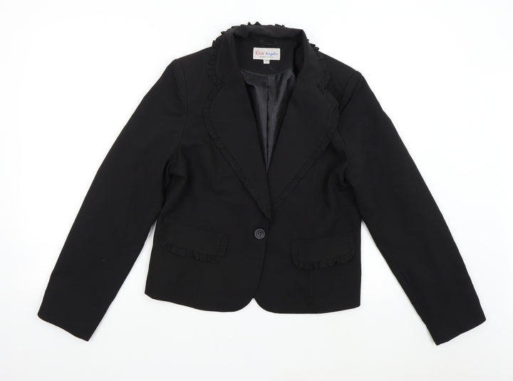 City Angel Womens Black   Jacket Suit Jacket Size 14