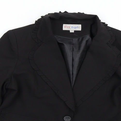 City Angel Womens Black   Jacket Suit Jacket Size 14
