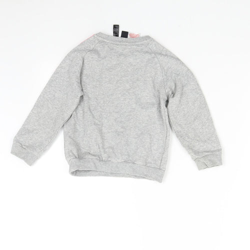 adidas Girls Grey   Pullover Sweatshirt Size 3-4 Years