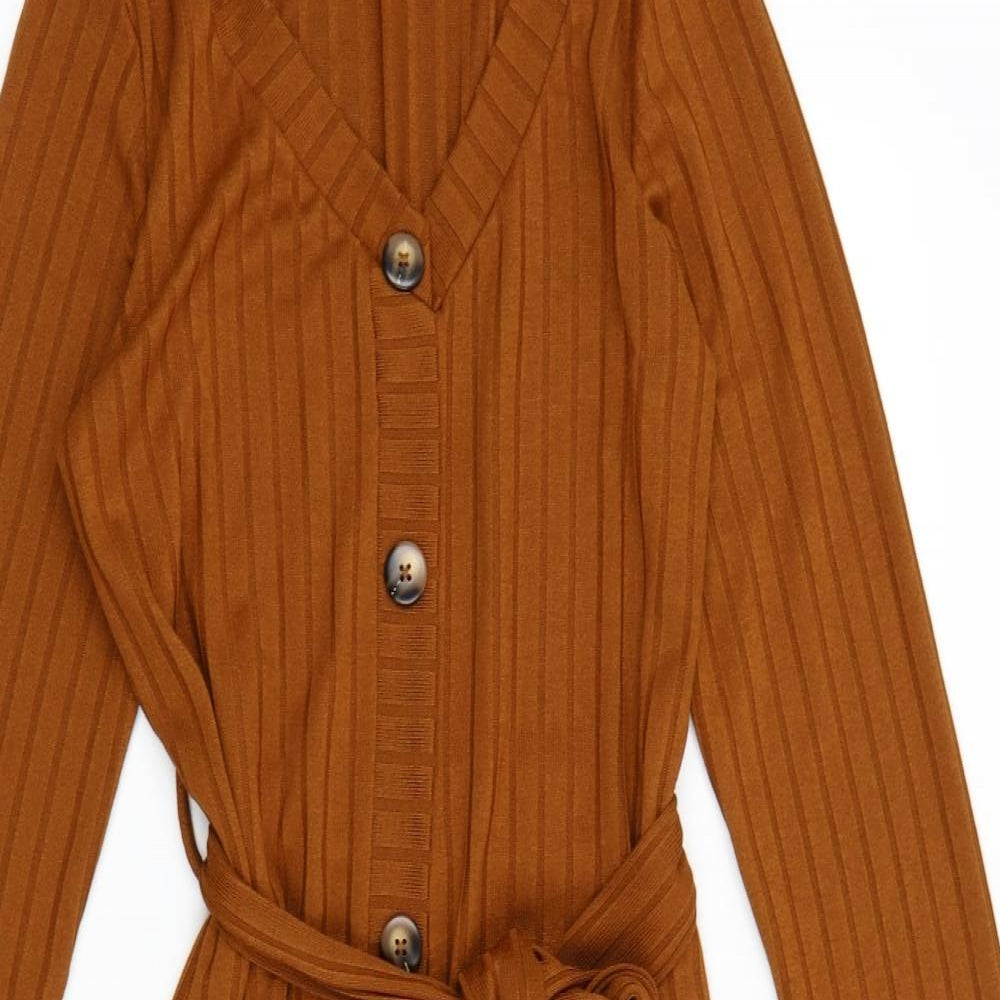 F&F Womens Orange   Jumper Dress  Size 10