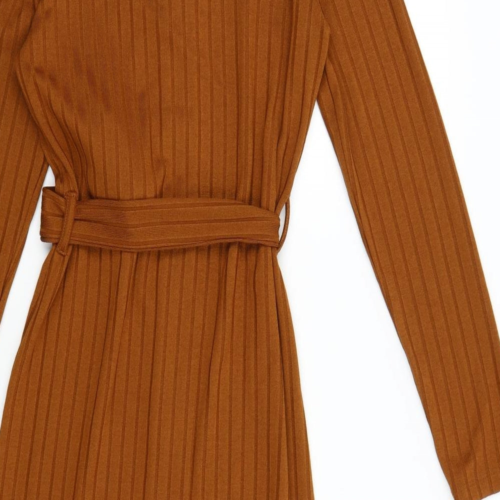 F&F Womens Orange   Jumper Dress  Size 10