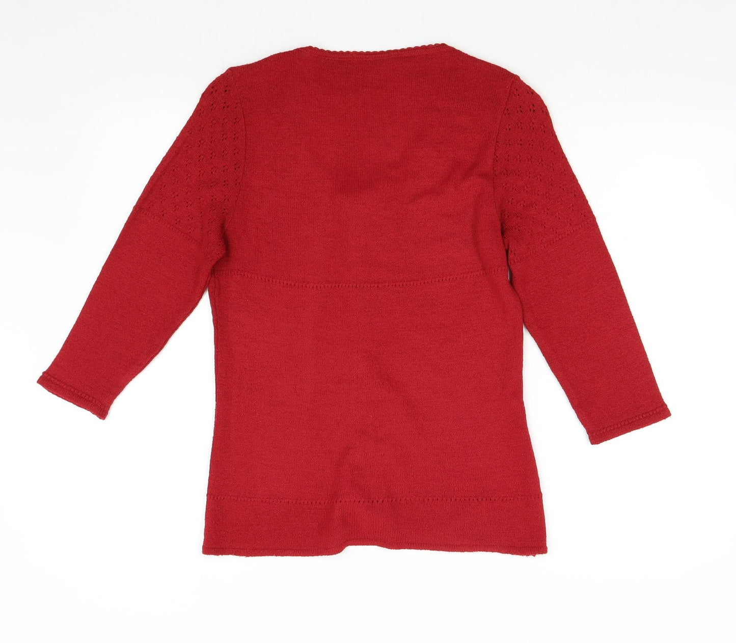 George Womens Red  Knit Cardigan Jumper Size 14