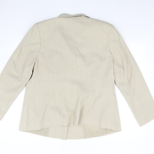 BM Collection Womens Beige   Jacket Suit Jacket Size 20
