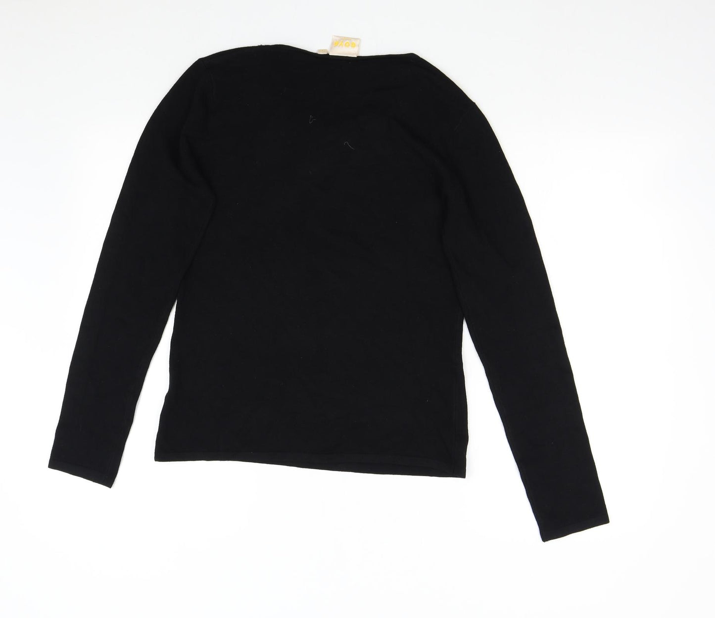 Goya Womens Black  Knit Pullover Jumper Size L