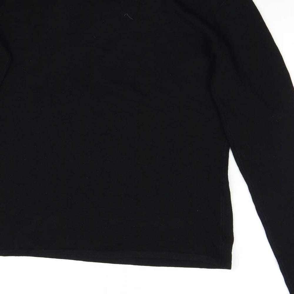 Goya Womens Black  Knit Pullover Jumper Size L