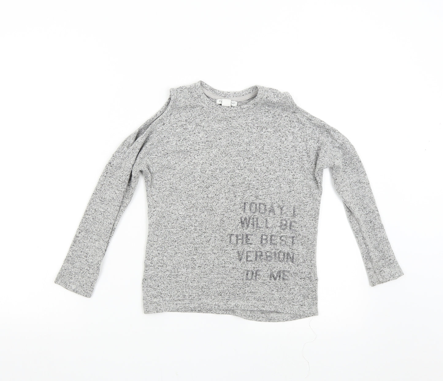 Primark Girls Grey   Pullover Jumper Size 8-9 Years