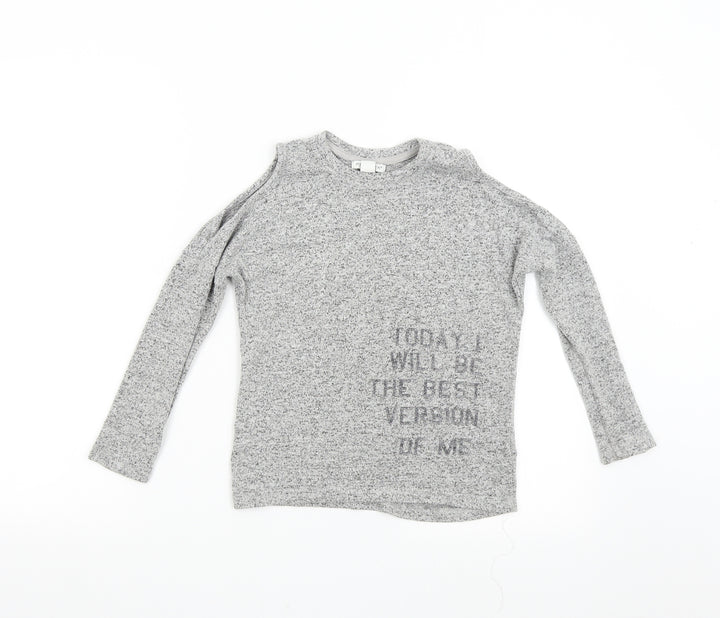 Primark Girls Grey   Pullover Jumper Size 8-9 Years