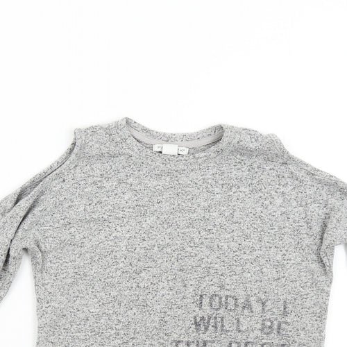 Primark Girls Grey   Pullover Jumper Size 8-9 Years