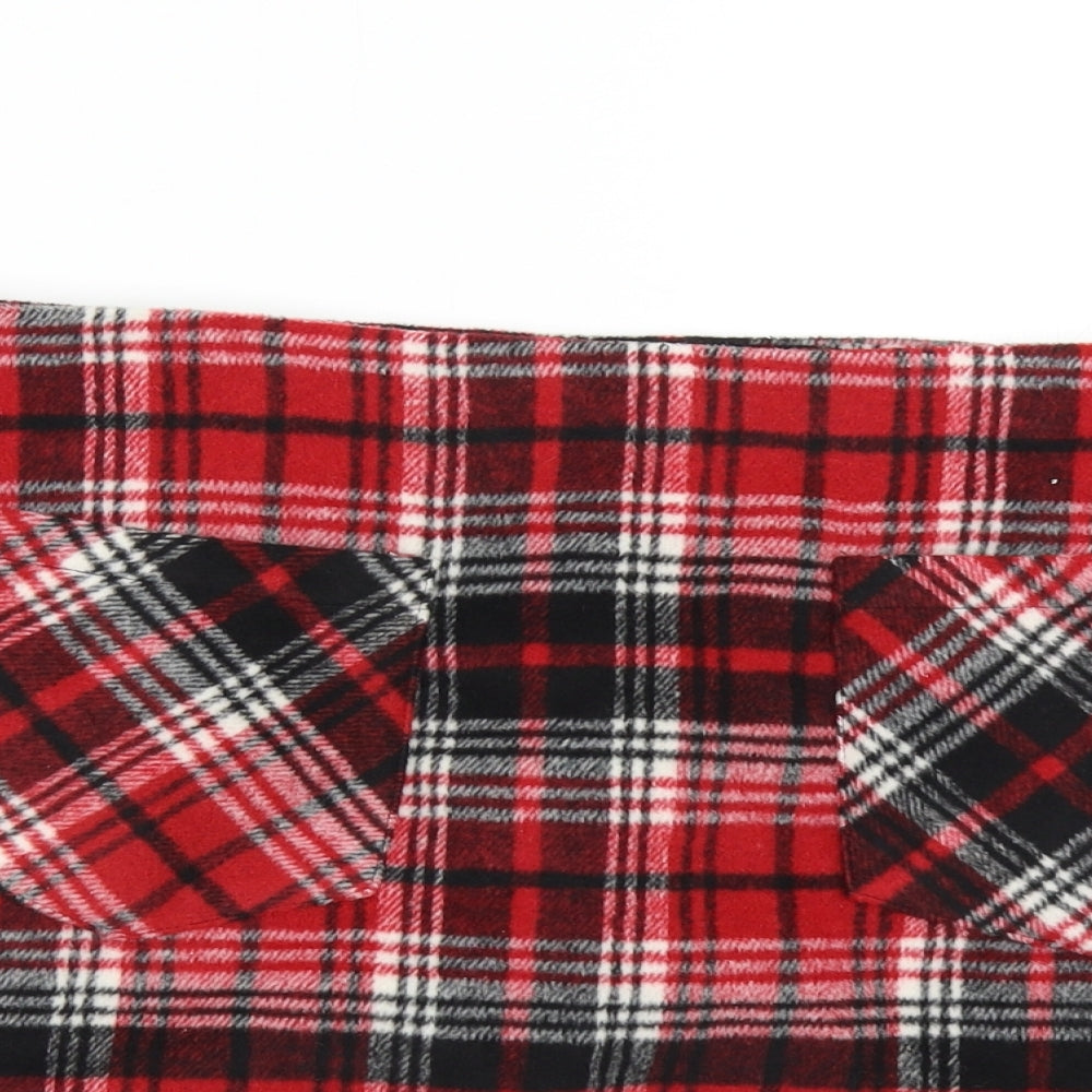 Select Womens Multicoloured Check Fleece Mini Skirt Size 16