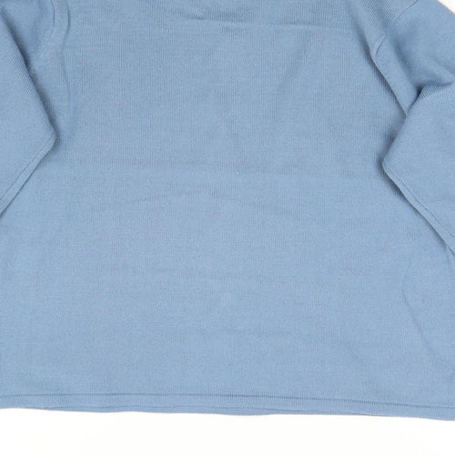 Ann Marie Womens Blue  Knit Pullover Jumper Size M