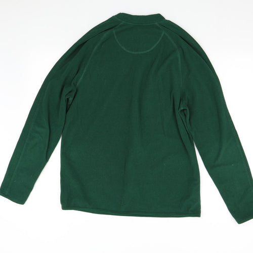 Crane Mens Green  Fleece Pullover Jumper Size M