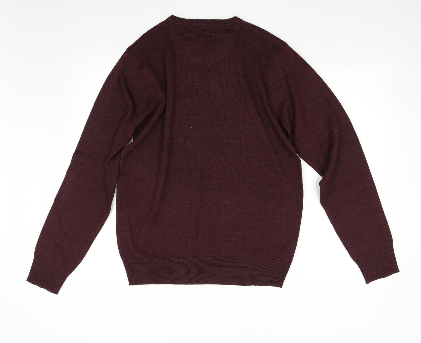 Brave Soul Mens Red  Knit Pullover Jumper Size L