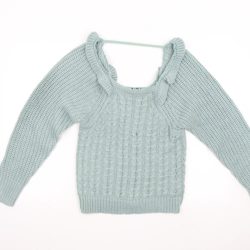 Boohoo Womens Grey  Knit Pullover Jumper Size S
