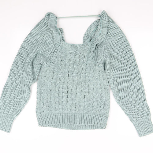 Boohoo Womens Grey  Knit Pullover Jumper Size S