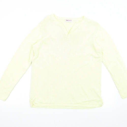 Bonmarché Womens Yellow  Knit Pullover Jumper Size S