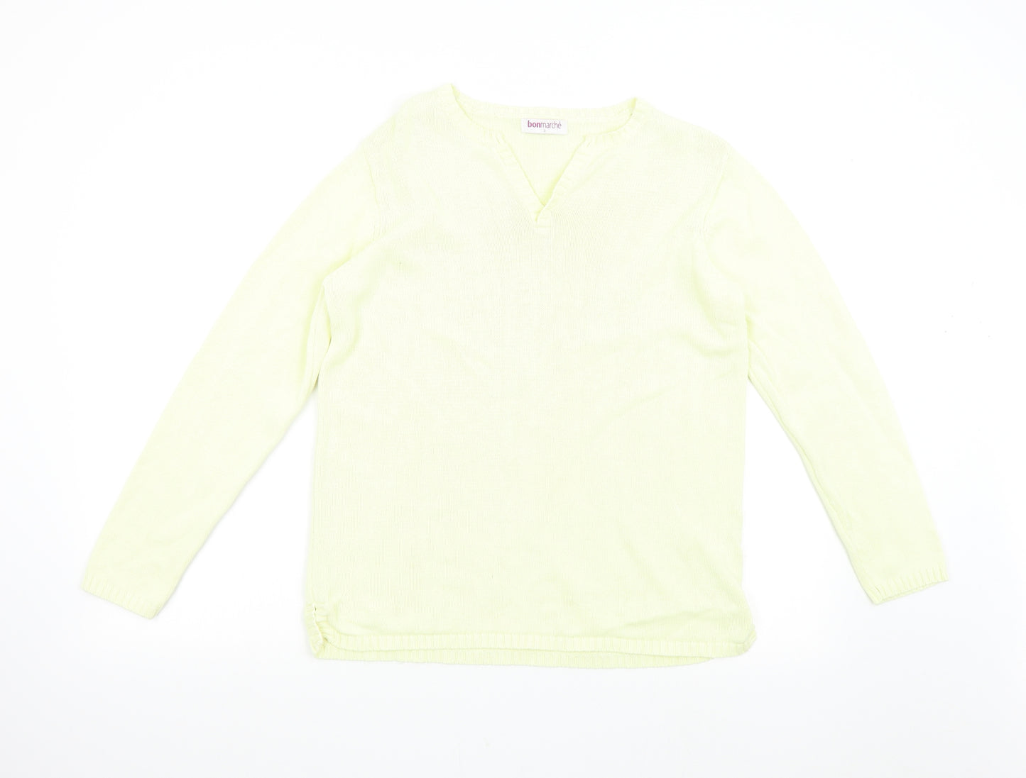 Bonmarché Womens Yellow  Knit Pullover Jumper Size S