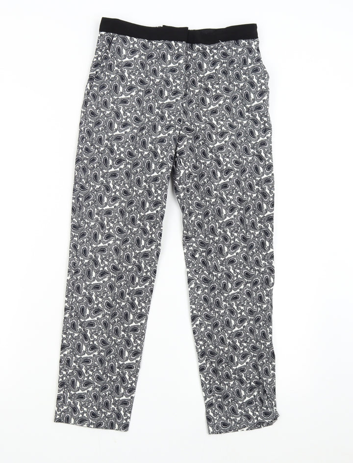 Topshop Womens Multicoloured Paisley Trousers Size 6 L24 in