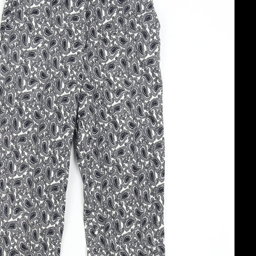 Topshop Womens Multicoloured Paisley  Trousers  Size 6 L24 in